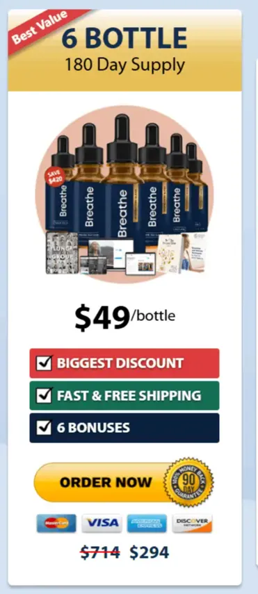 LungReset™  - Breathe  - 6 bottle