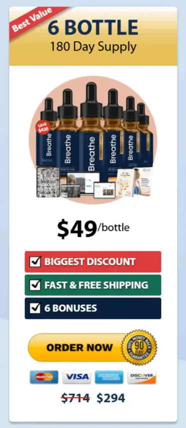 LungReset™  - Breathe  - 6 bottle